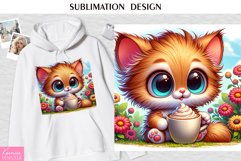 Funny Cartoon Animal|Flower Tshirt Design Product Image 1