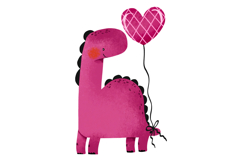 Cartoon Dinosaur. Dino Valentine Love Day Cute Dinosaurs, Product Image 4