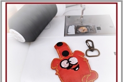 Cartoon dog embroidery design keychain design in the hoop Product Image 4