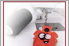 Cartoon dog embroidery design keychain design in the hoop Product Image 6