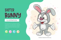 Cartoon Easter Bunny. T-Shirt, PNG, SVG. Product Image 1