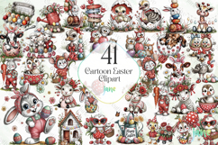 Cartoon Easter Clipart Sublimation Product Image 1