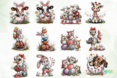 Cartoon Easter Clipart Sublimation Product Image 8