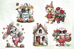 Cartoon Easter Clipart Sublimation Product Image 6