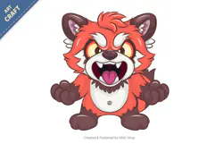 Cartoon Evil Red Panda. T-Shirt, PNG, SVG. Product Image 2