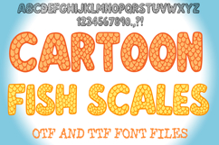 Cartoon Fish Scales Alphabet Lettering ABC Text Font Handwriting by Squeeb Creative