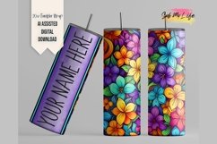 Tropical Flower Tumbler Wrap | Tumbler Sublimation Product Image 1