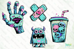 Cartoon Goth Sublimation Clipart Product Image 1