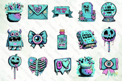 Cartoon Goth Sublimation Clipart Bundle Product Image 6
