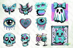 Cartoon Goth Sublimation Clipart Bundle Product Image 2