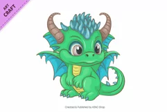 Cartoon Dragons 01. Fantasy clipart. Product Image 5