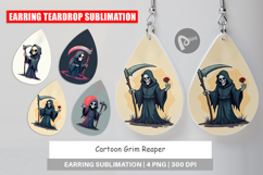 Cartoon Grim Reaper Earring Product Image 1