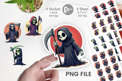 Cartoon Grim Reaper Sticker Product Image 1
