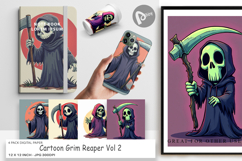 Cartoon Grim Reaper Digital Paper Product Image 1