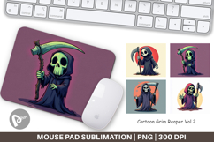 Cartoon Grim Reaper Mouse Pad Product Image 1