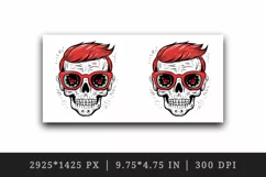 Cartoon Halloween horror ghost sugar sunglasses glasses cool skull 20 oz tumbler skinny mug wrap clipart t-shirt sublimation printable design