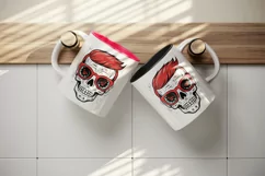 Cartoon Halloween horror ghost sugar sunglasses glasses cool skull 20 oz tumbler skinny mug wrap clipart t-shirt sublimation printable design