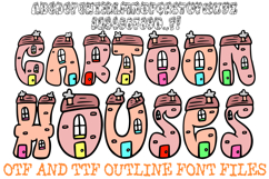 Cartoon Houses Font Cartoon Brick Building Lettering ABC OTF Type by Squeeb Creative