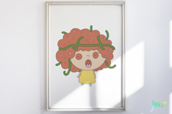 Cartoon Illustrations Of Girls’ Faces Product Image 2