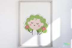 Cartoon Illustrations Of Girls’ Faces Product Image 2