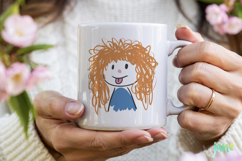 Cartoon Illustrations Of Girls’ Faces Product Image 4
