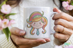 Cartoon Illustrations Of Girls’ Faces Product Image 4