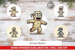 Cartoon Mummy Wind Spinner Product Image 1