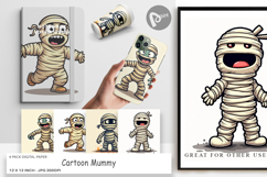 Cartoon Mummy Digital Paper Product Image 1
