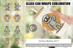 Cartoon Mummy Glass Can Product Image 1
