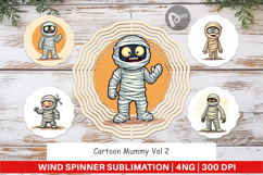 Cartoon Mummy Wind Spinner Product Image 1