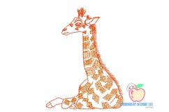 Cartoon Of The Giraffe Made With Colors Running Line Product Image 2