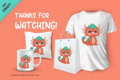 Cartoon orange dragon. Fantasy clipart. Product Image 3