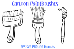 Cartoon Paintbrushes Painting Art Clipart Illustration SVG Product Image 2