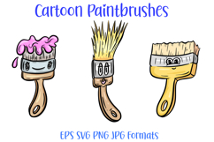 Cartoon Paintbrushes Painting Art Illustration SVG PNG Product Image 2