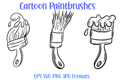 Cartoon Paintbrushes Painting Art Clipart Illustration SVG Product Image 3