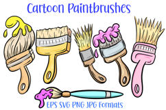 Cartoon Paintbrushes Painting Art Illustration SVG PNG by Squeeb Creative