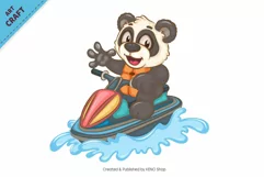 18 Cartoon Pandas 04. Animal Art. Product Image 13