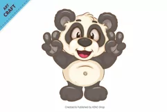 18 Cartoon Pandas 04. Animal Art. Product Image 6