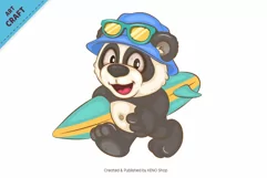 6 Cartoon Pandas 03. Animal Art. Product Image 6