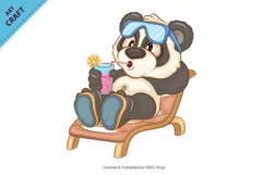 6 Cartoon Pandas 03. Animal Art. Product Image 4