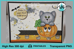 Cartoon Pumpkin &amp; Kitty, Pumpkin, Cat, Halloween, Autumn Cat Product Image 3