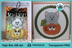 Cartoon Pumpkin &amp; Kitty, Pumpkin, Cat, Halloween, Autumn Cat Product Image 4