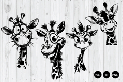 Cartoon Quirky Giraffe SVG, Funny Giraffe SVG, Animal SVG Product Image 1