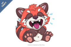 Cartoon Red Panda Crybaby. T-Shirt, PNG, SVG. Product Image 2