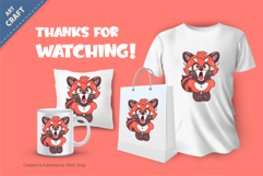 Cartoon Red Panda Shocked. T-Shirt, PNG, SVG. Product Image 3