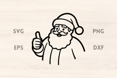 Cartoon OK Santa SVG Product Image 1