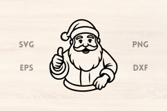 Thumbs Up Happy Santa SVG Product Image 1