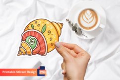 Cartoon Sea Shell Sticker, Cute Ocean Sticker, Seaside Art Product Image 1