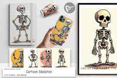 Cartoon Skeleton Digital Paper Product Image 1