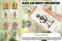 Cartoon Skeleton Glass Can Product Image 1